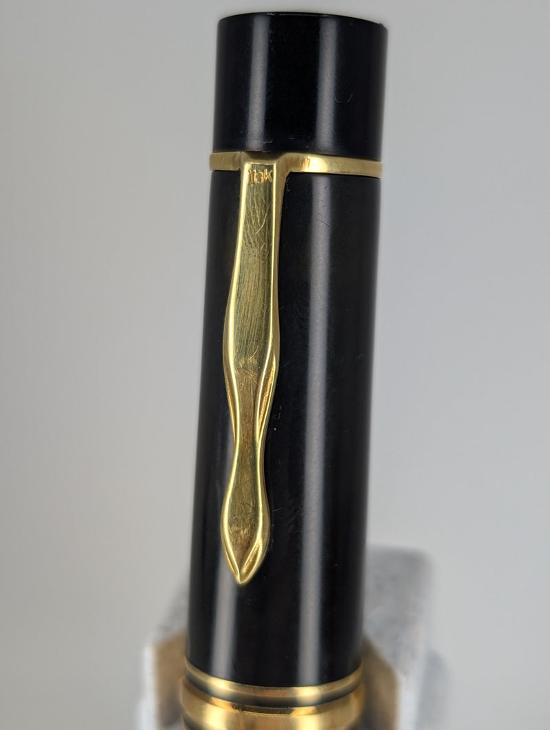 *Consignment* Brad Torelli Custom Montblanc 139 Black / Gold Fountain Pen 18k Gold Super Flex Medium Nib