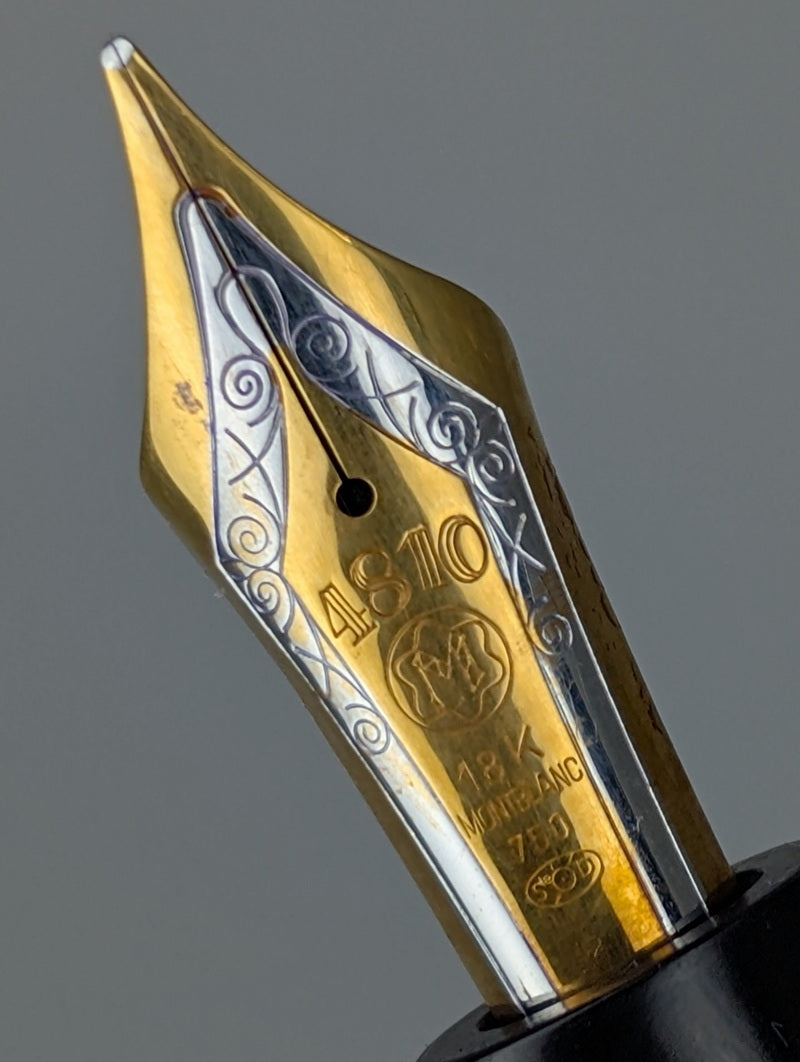 *Consignment* Brad Torelli Custom Montblanc 139 Black / Gold Fountain Pen 18k Gold Super Flex Medium Nib