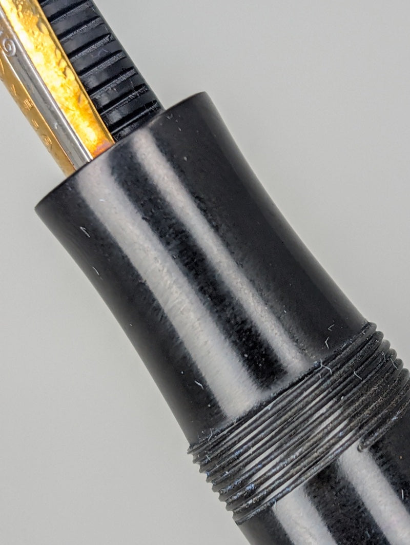 *Consignment* Brad Torelli Custom Montblanc 139 Black / Gold Fountain Pen 18k Gold Super Flex Medium Nib