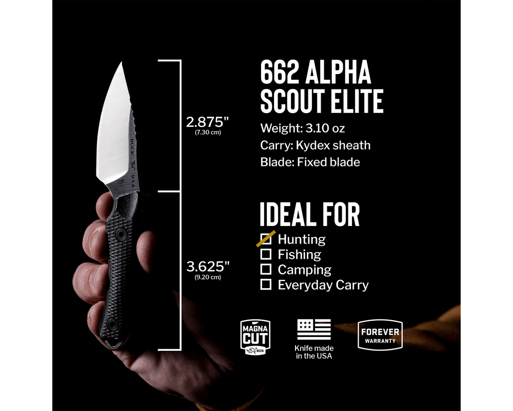 Buck Knives 662 Alpha Scout Elite Fixed Blade Knife