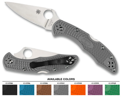Spyderco Delica 4 Lightweight Flat Ground Backlock Folding Knife