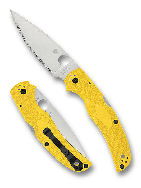 Spyderco Native Chief Lightweight Salt Yellow FRN Magnacut Back Lock Folding Knife