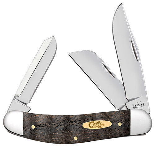 Case Knives Black Curly Oak Wood Smooth Sowbelly Pocket Knife