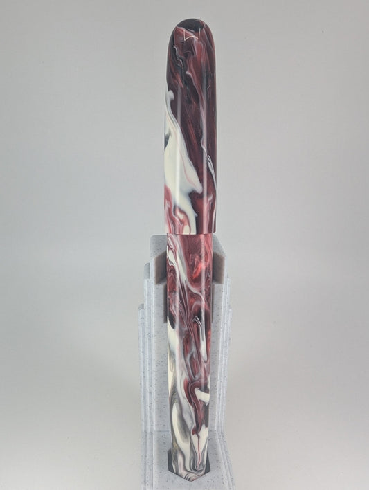 CAS Pens Black Cherry Koi Fountain Pen Steel Fine Nib