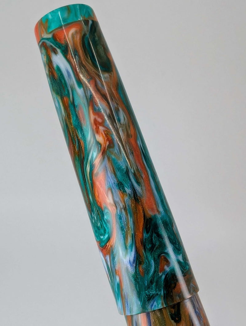 CAS Pens Cancun Swirl Fountain Pen Steel 2-Tone Nib