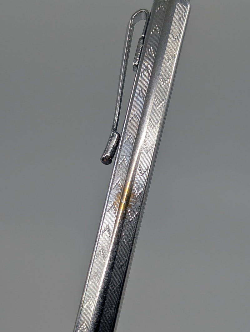 *Consignment* Caran d'Ache Ecridor Chevron Silver Plated Mechanical Pencil