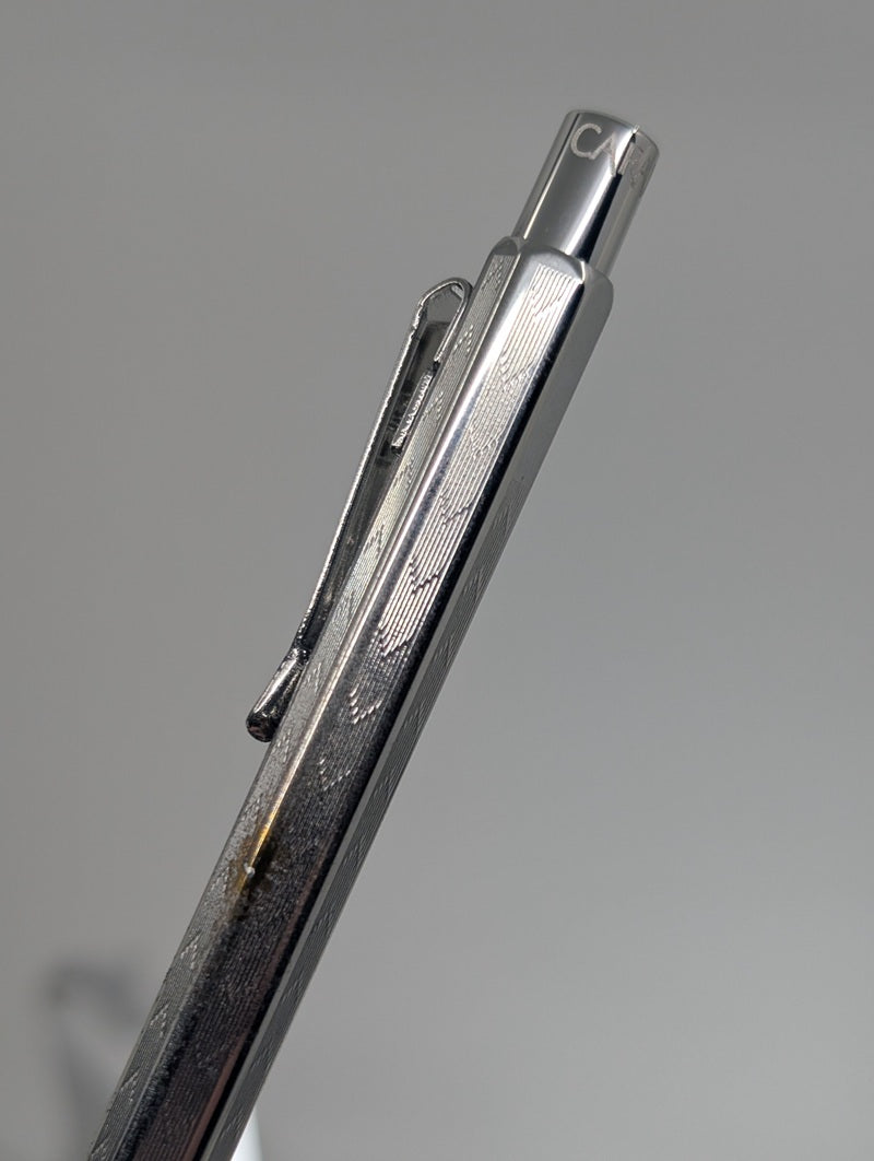 *Consignment* Caran d'Ache Ecridor Chevron Silver Plated Mechanical Pencil