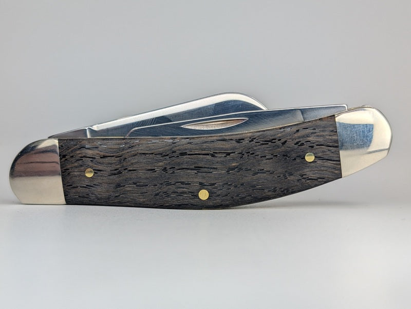 Case Knives Black Curly Oak Wood Smooth Sowbelly Pocket Knife