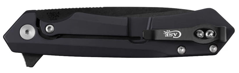 Case Knives "Kinzua" Black Aluminum DLC Spear Blade Folding Knife