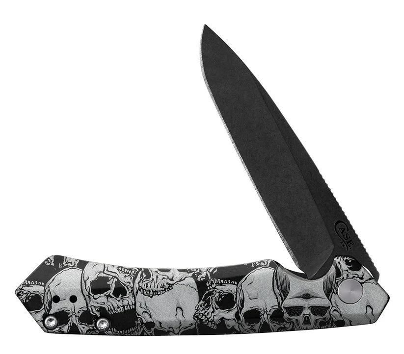 Case Knives "Kinzua" Black Aluminum DLC Spear Blade Folding Knife