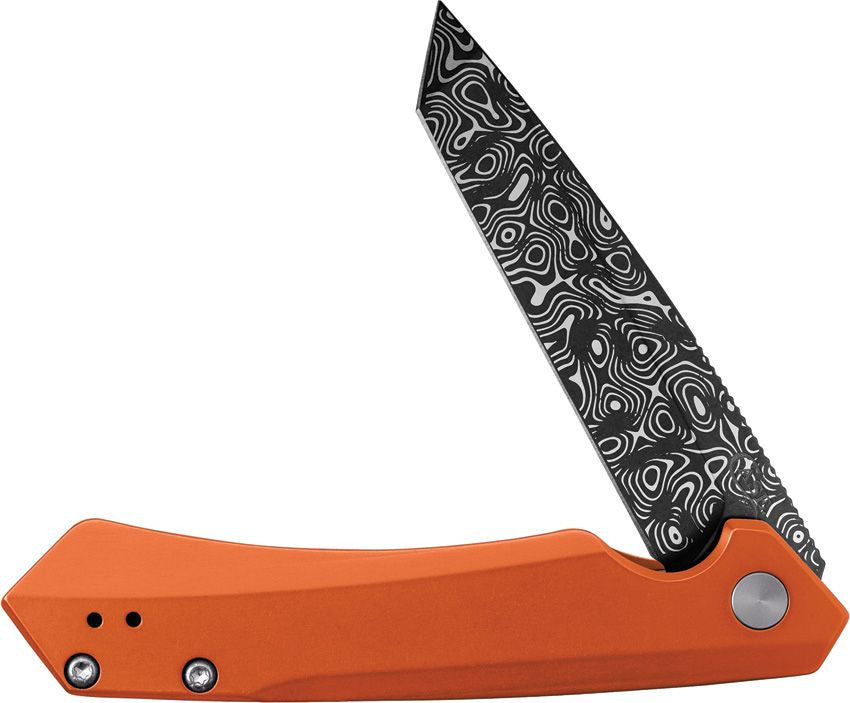 Case Knives Kinzua Orange Aluminum DLC S35VN Frame Lock Folding Knife