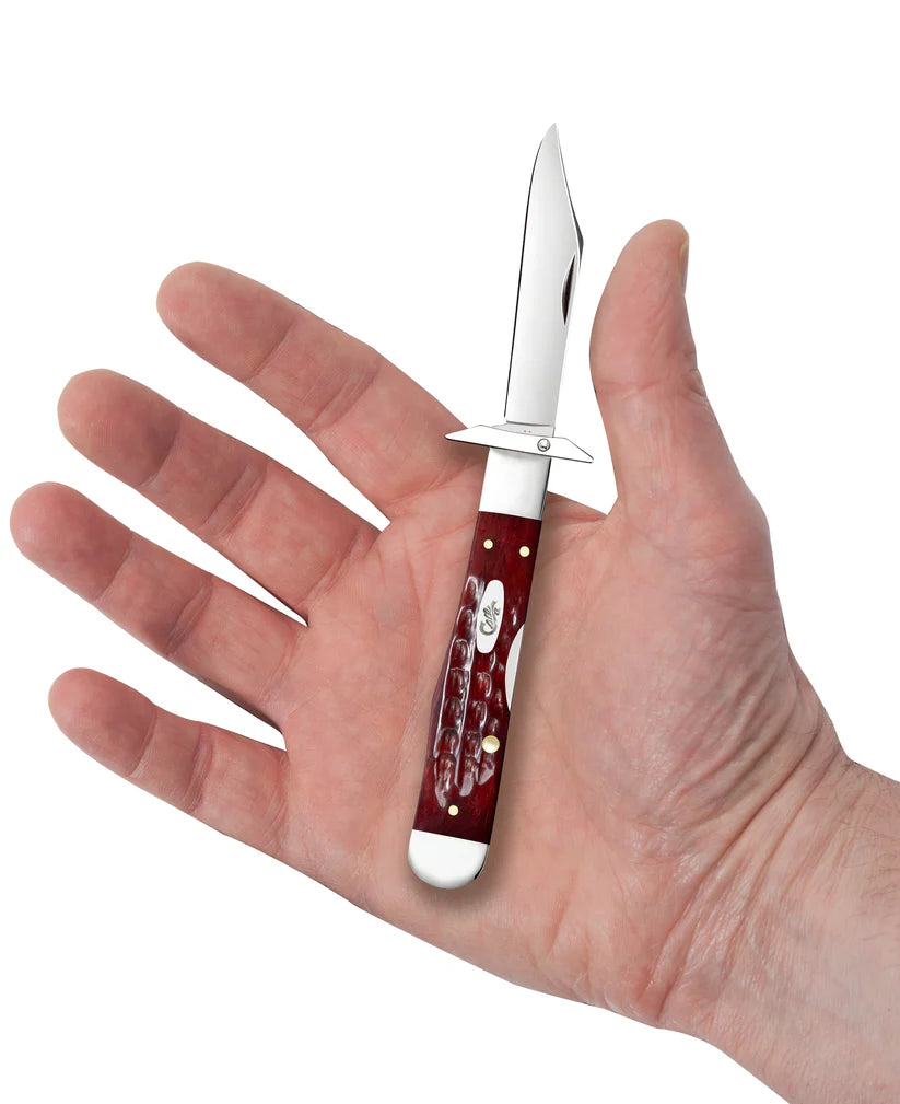 Case Knives Pocket Worn Corn Cob Jigged Old Red Bone Cheetah Cub Pocket Knife