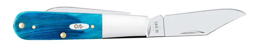 Case Knives Sawcut Jig Caribbean Blue Bone Barlow Slip Joint Knife