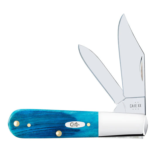 Case Knives Sawcut Jig Caribbean Blue Bone Barlow Slip Joint Knife