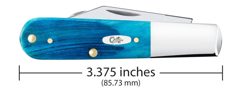 Case Knives Sawcut Jig Caribbean Blue Bone Barlow Slip Joint Knife