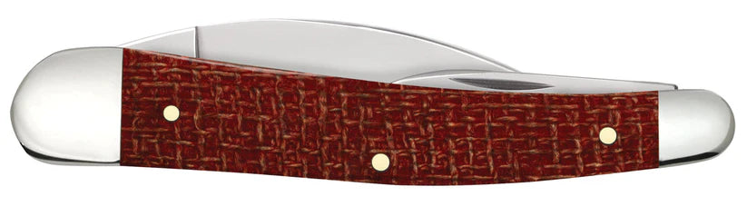 Case Knives Smooth Dark Red Burlap Micarta Seahorse Whittler