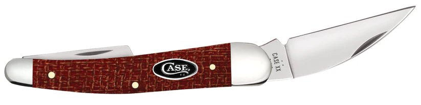 Case Knives Smooth Dark Red Burlap Micarta Seahorse Whittler