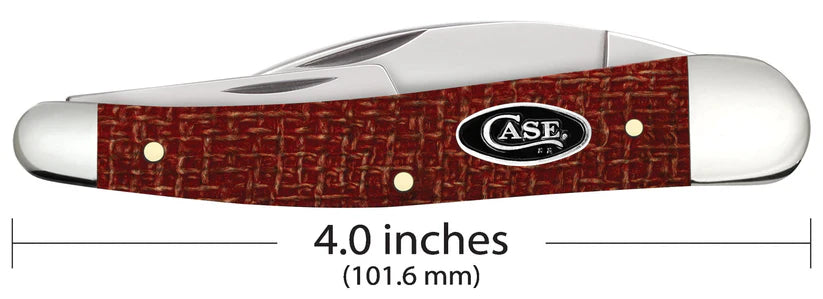 Case Knives Smooth Dark Red Burlap Micarta Seahorse Whittler
