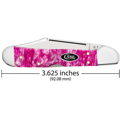 Smooth Pink Crackle Kirinite Mini Copperlock