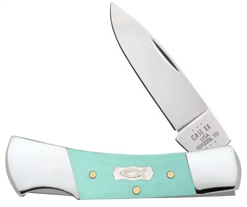 Case Knife Seafoam Green G10 Smooth Lockback