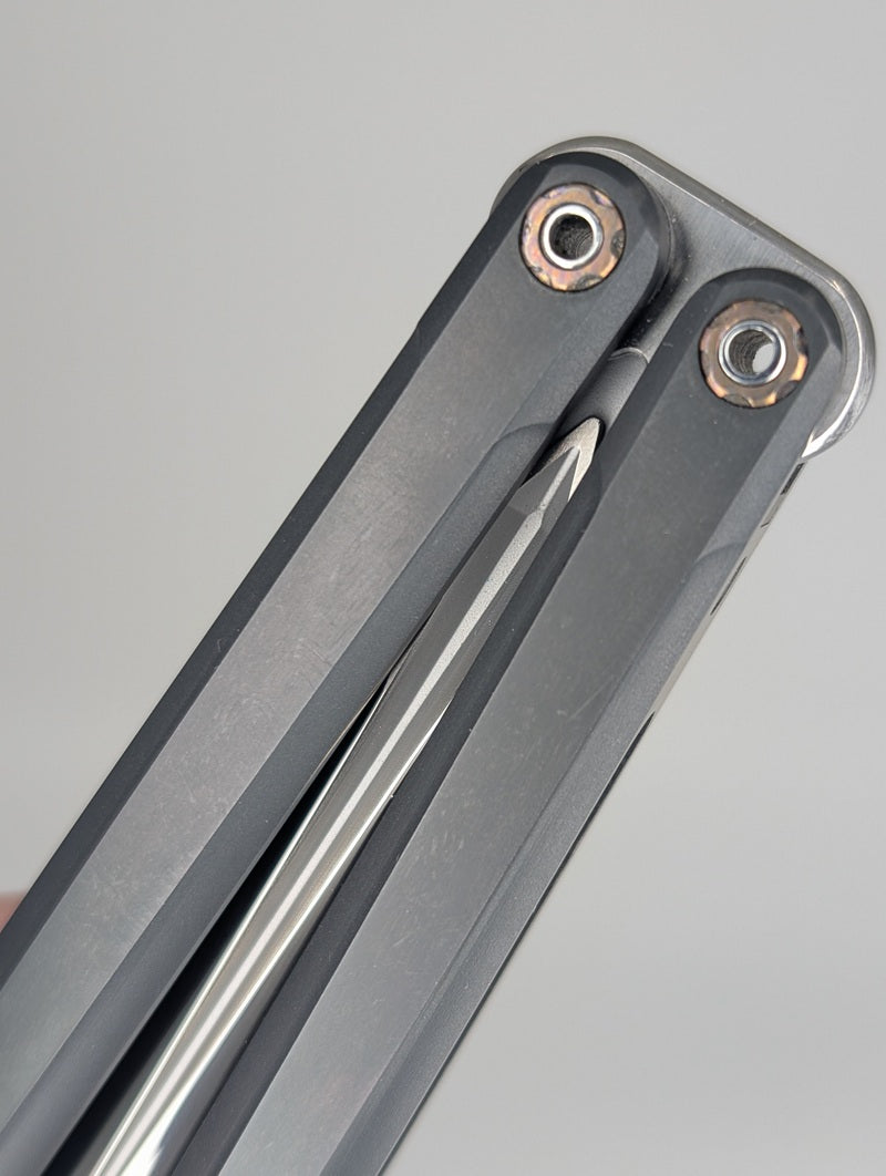 *Consignment* Ceroni Custom Knives Integralis II Zirconium Live Blade Balisong #001