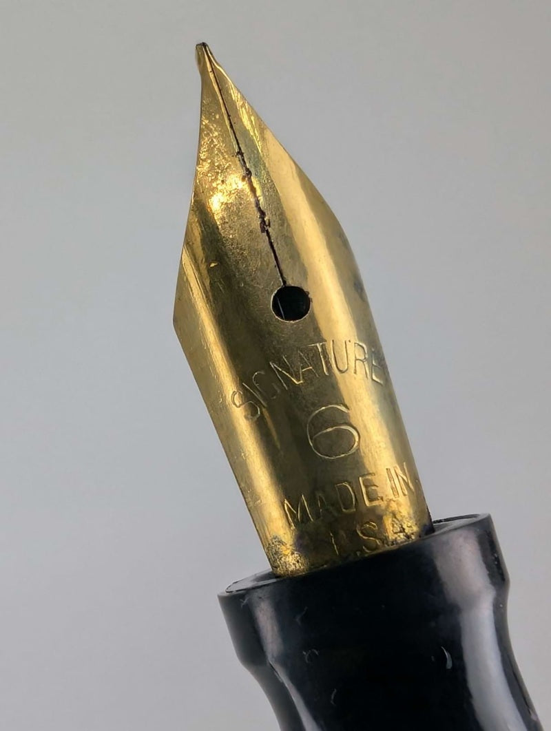 *Consignment* Champion Vintage Burgundy Fountain Pen Steel Fine Nib