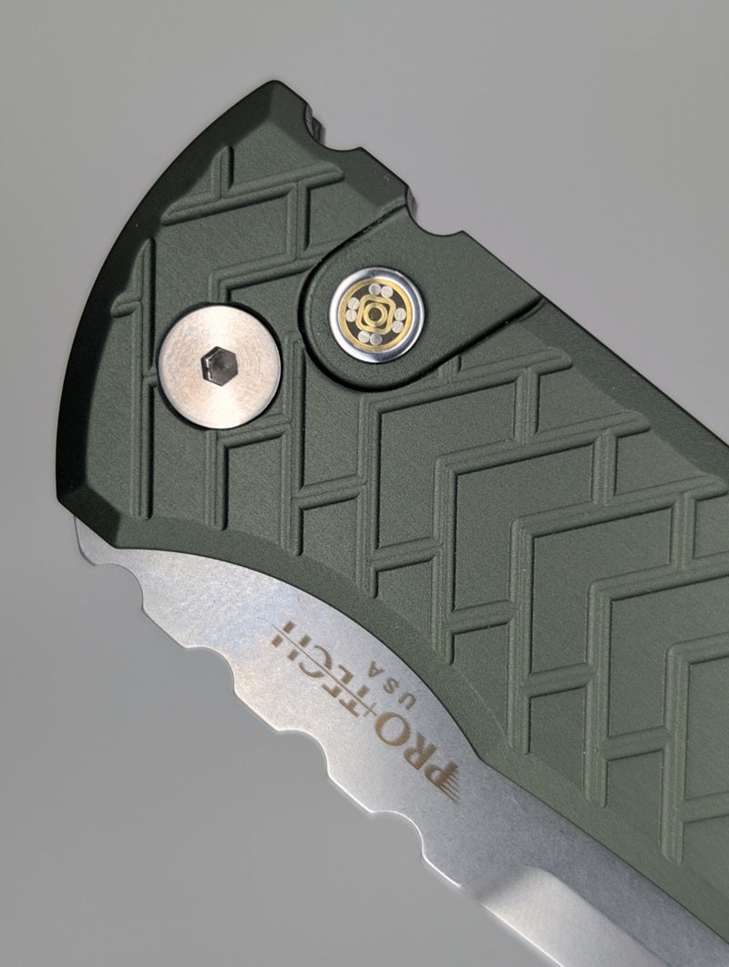 Chaves Knives x Protech Redencion Green Tread S35VN Auto Folding Knife #31 of 50