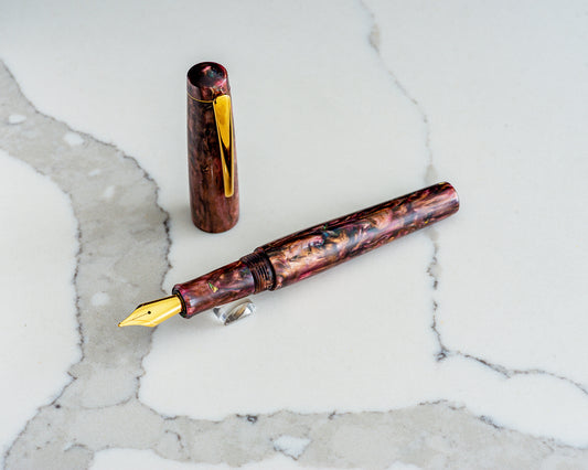 Rhys' Pieces Custom Fountain Pen - "Cherry Cola"