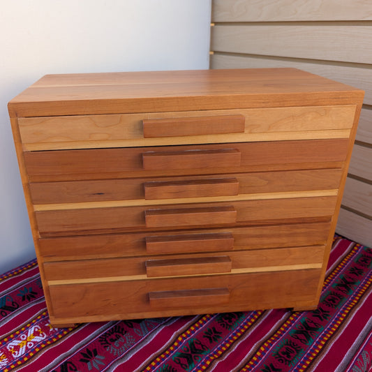 *Consignment* Artisan Handcrafted Original Design Cherry Wood 90 Pen case