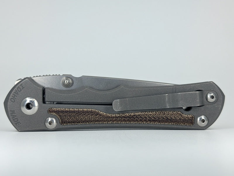 *Consignment* Chris Reeve Knives Large Inkosi Tanto w/ Natural Canvas Micarta