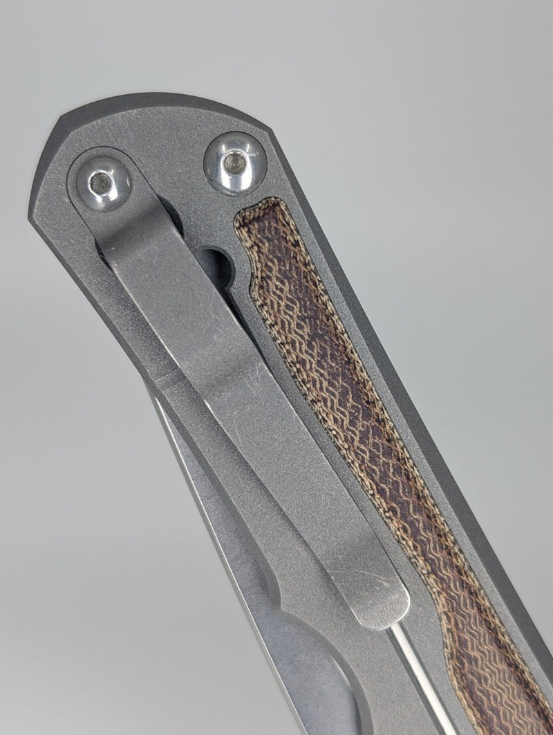 *Consignment* Chris Reeve Knives Large Inkosi Tanto w/ Natural Canvas Micarta
