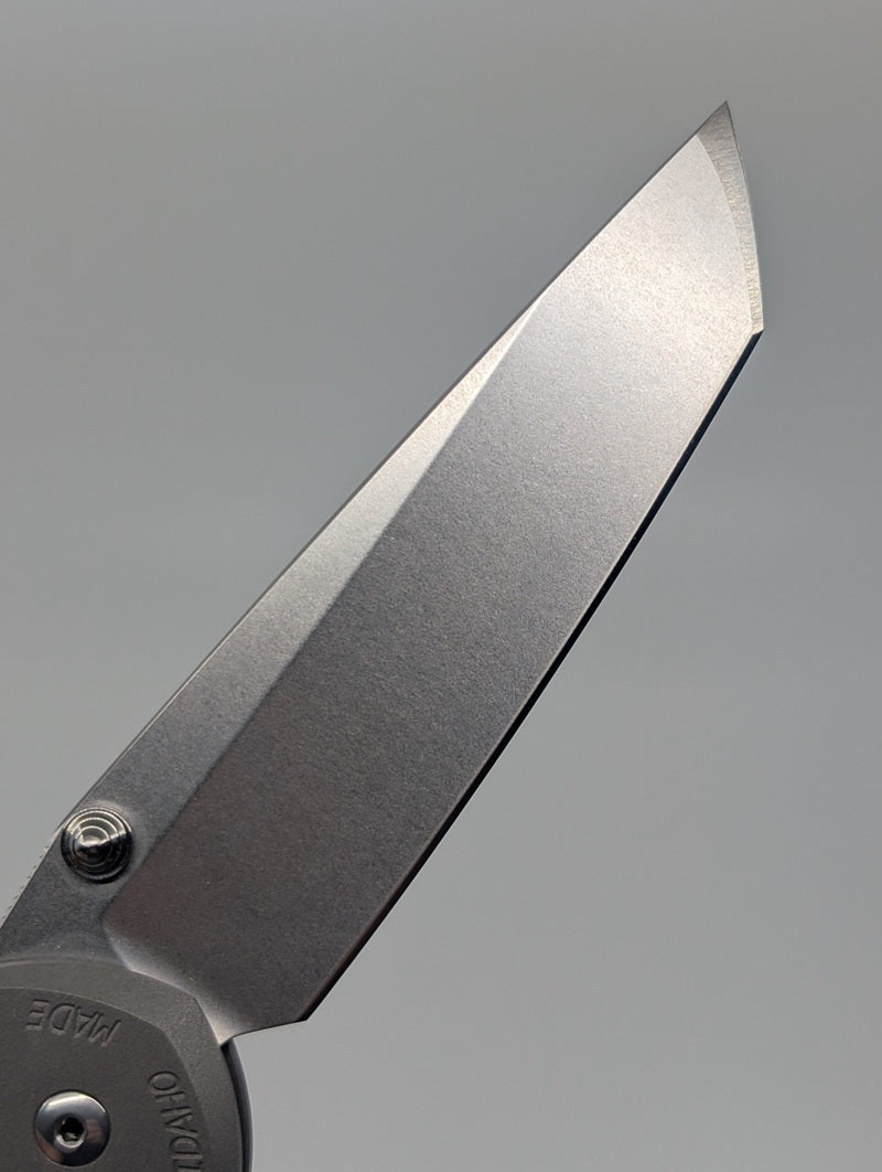 *Consignment* Chris Reeve Knives Large Sebenza 21 Inlay Black Canvas Micarta Tanto Frame Lock Folding Knife