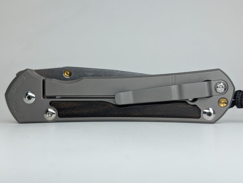 Chris Reeve Knives Large Sebenza 31 Inlay Macassar Ebony Frame Lock Foldign Knife
