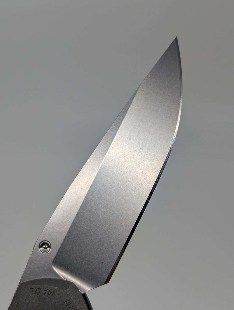 Chris Reeve Knives Large Sebenza 31 Natural Canvas Micarta Inlay Frame Lock Folding Knife