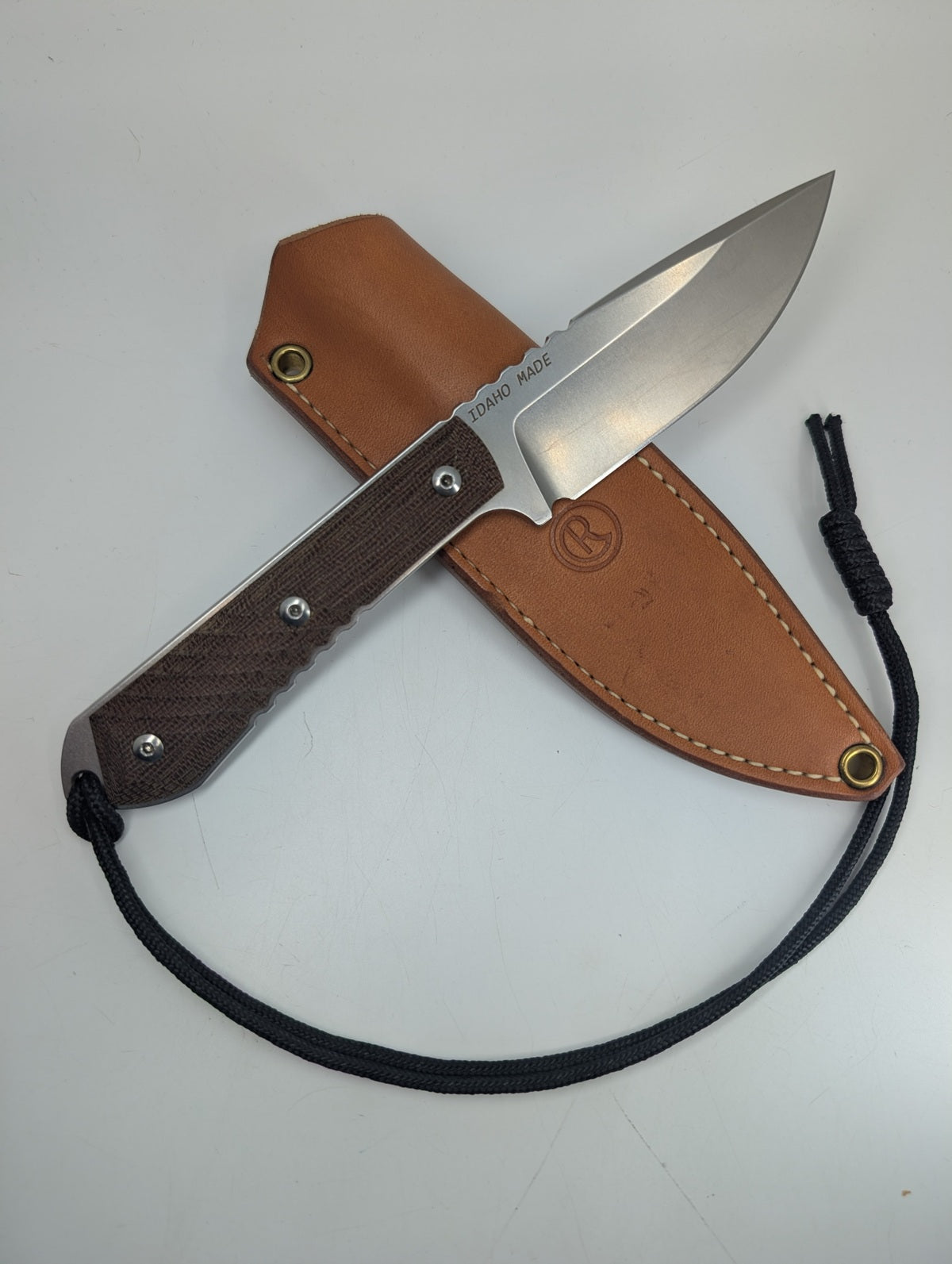 *Consignment* Chris Reeve Knives Nyala Drop Point Natural Canvas Micarta Fixed Blade Knife