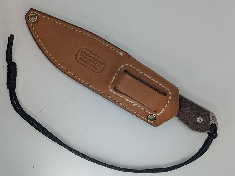 *Consignment* Chris Reeve Knives Nyala Drop Point Natural Canvas Micarta Fixed Blade Knife