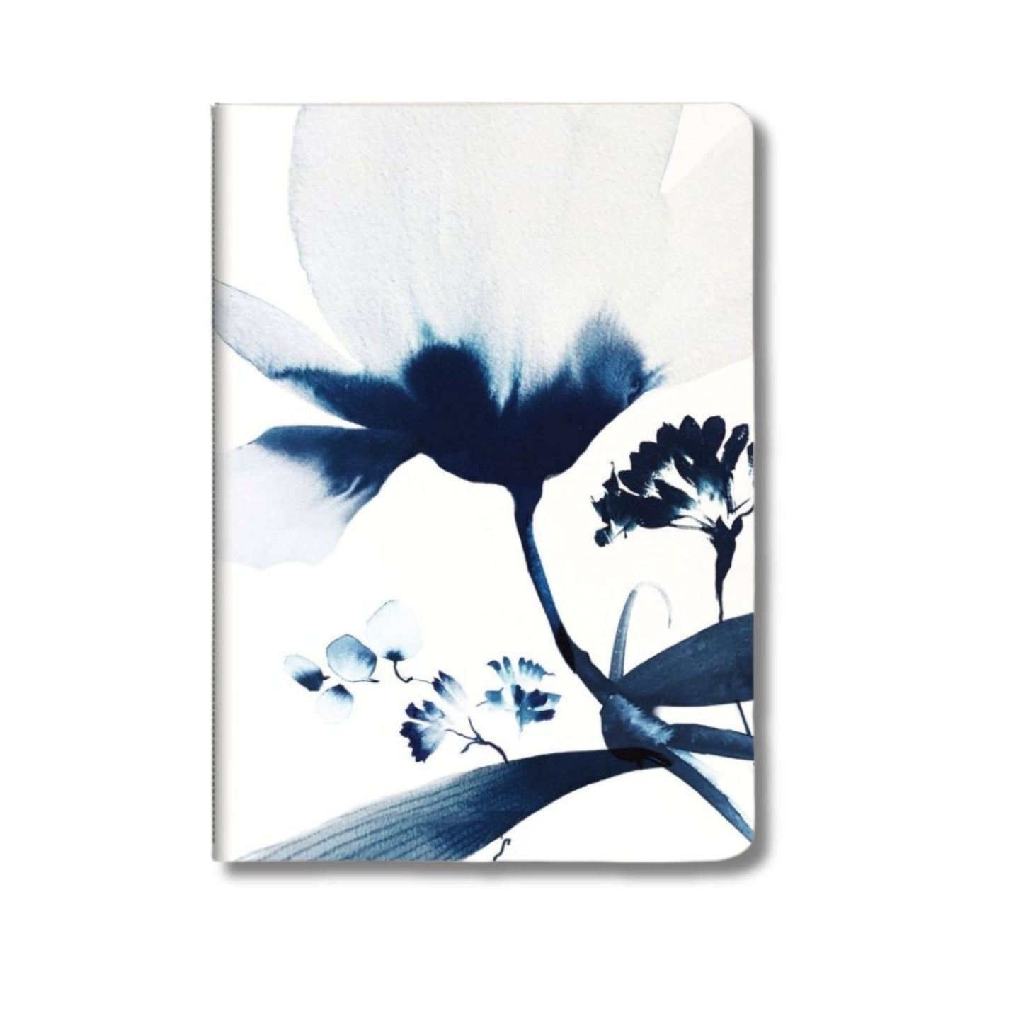 Clairefontaine Inkebana Notebook 
with blue floral design on a white background