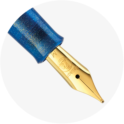 Pelikan M200 Set Golden Lapis Pen of the Year Fountain Pen w/ Edelstein Golden Lapis Ink Bottle