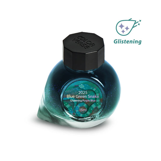 Colorverse Blue Green Snake Glistening Purple Blue 15mL Bottled Ink