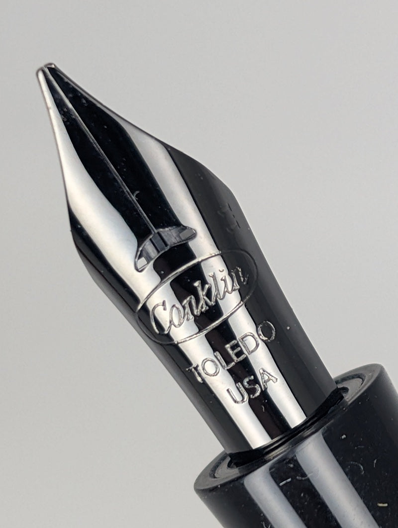 *Consignment* Conklin Endura Black Chased Limited Edition Fountain Pen 1.1 Stub Nib