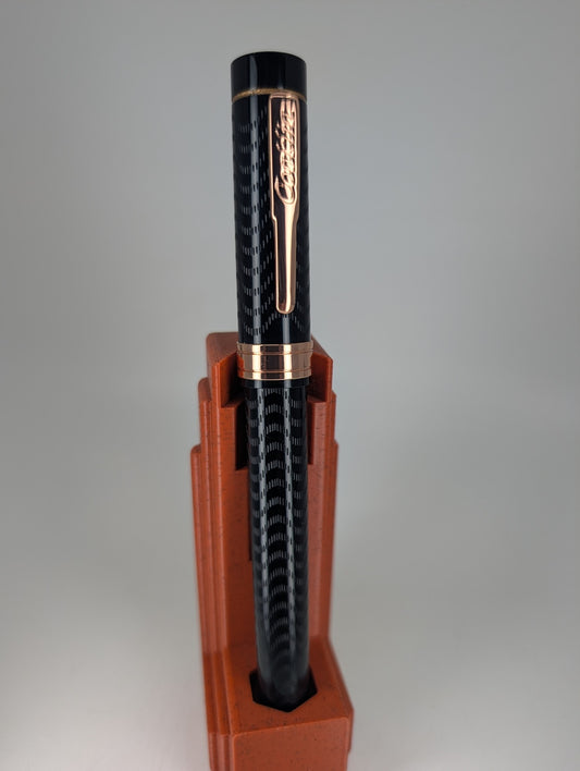 *Consignment* Conklin Endura Black Chased Limited Edition Fountain Pen 1.1 Stub Nib