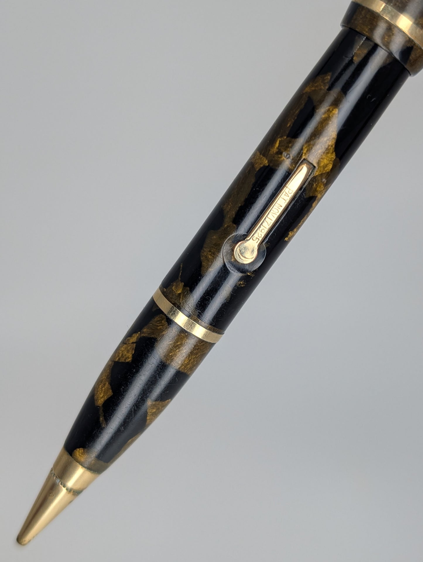 *Consignment* Conklin Ensemble Green Marble 2 in 1 Fountain Pen / Pencil Steel Fine Nib