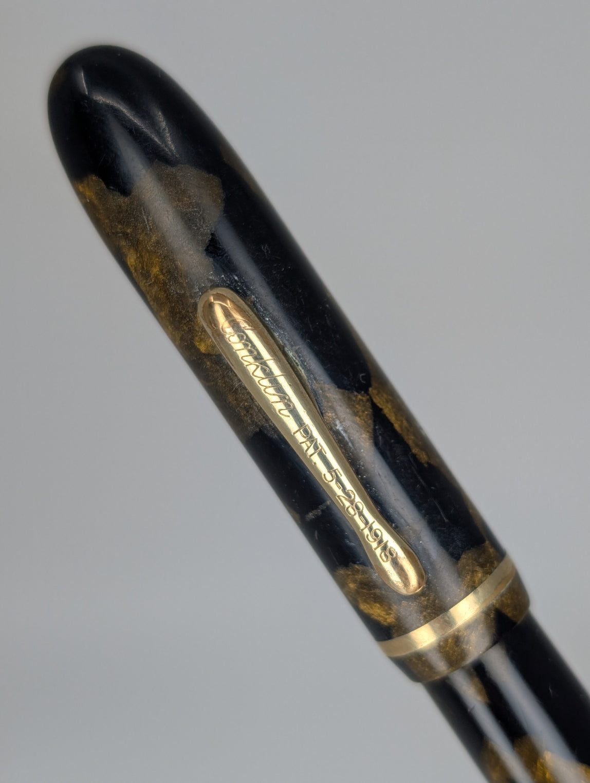 *Consignment* Conklin Ensemble Green Marble 2 in 1 Fountain Pen / Pencil Steel Fine Nib