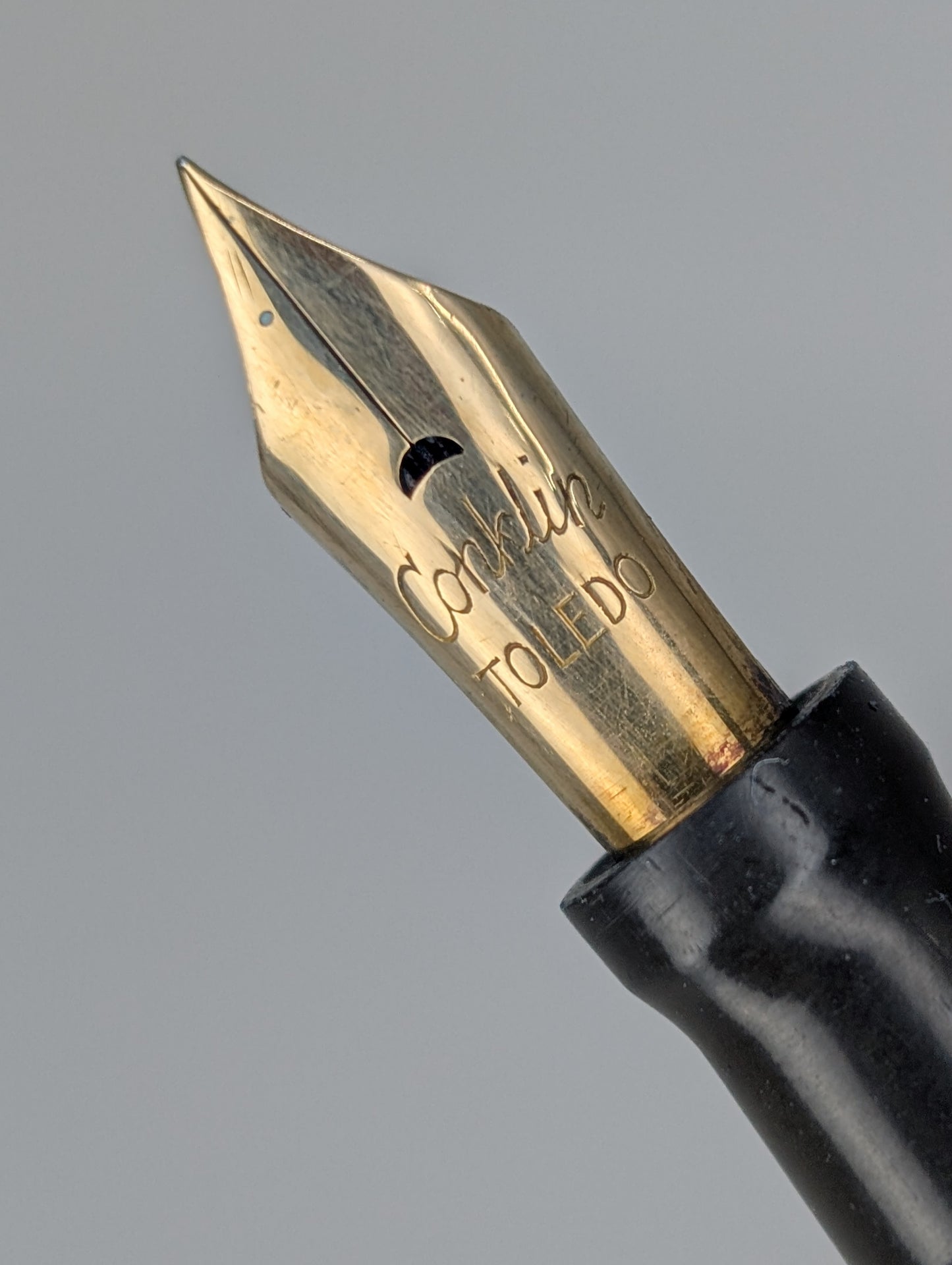 *Consignment* Conklin Ensemble Green Marble 2 in 1 Fountain Pen / Pencil Steel Fine Nib