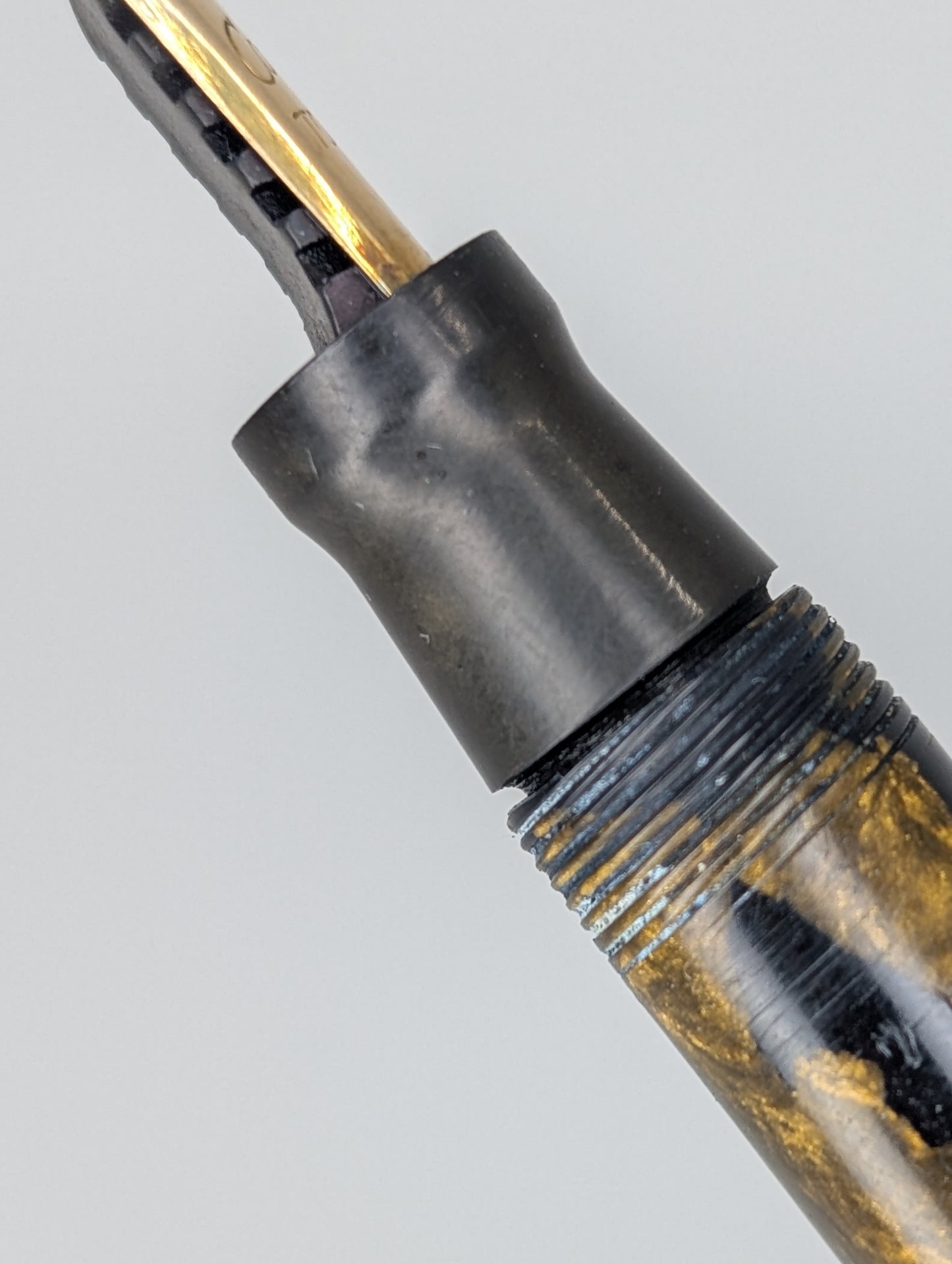 *Consignment* Conklin Ensemble Green Marble 2 in 1 Fountain Pen / Pencil Steel Fine Nib