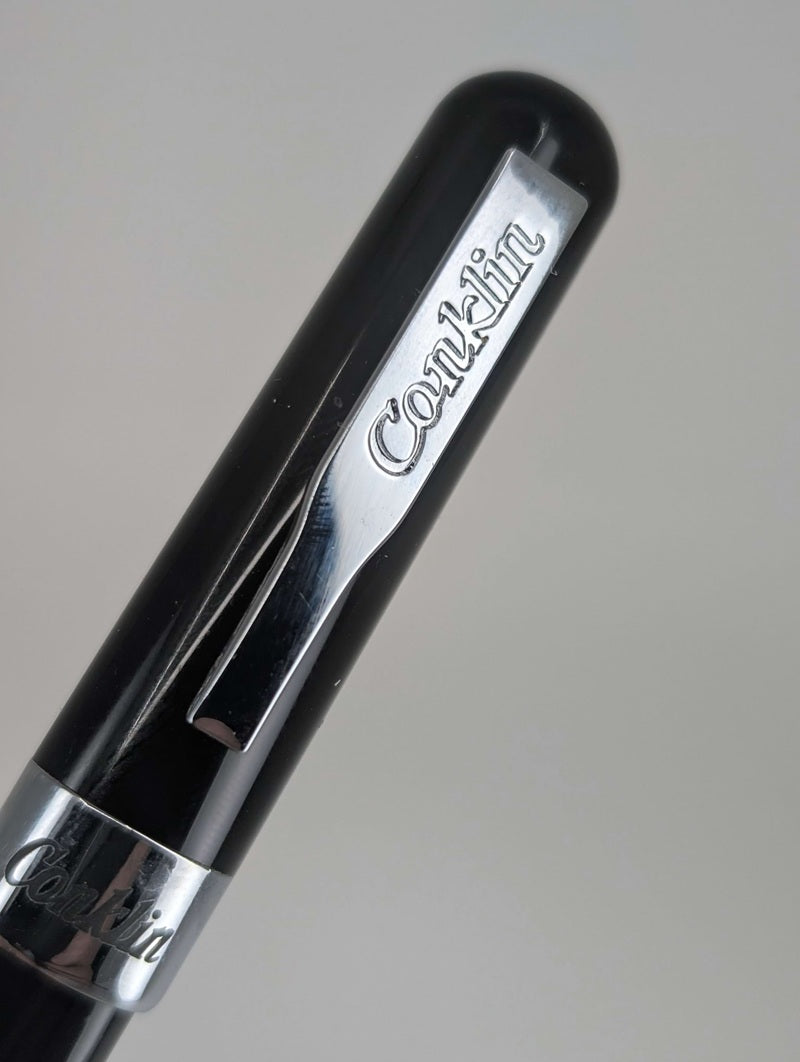 *Consignment* Conklin Mark Twain Black Crescent-Filler Fountain Pen