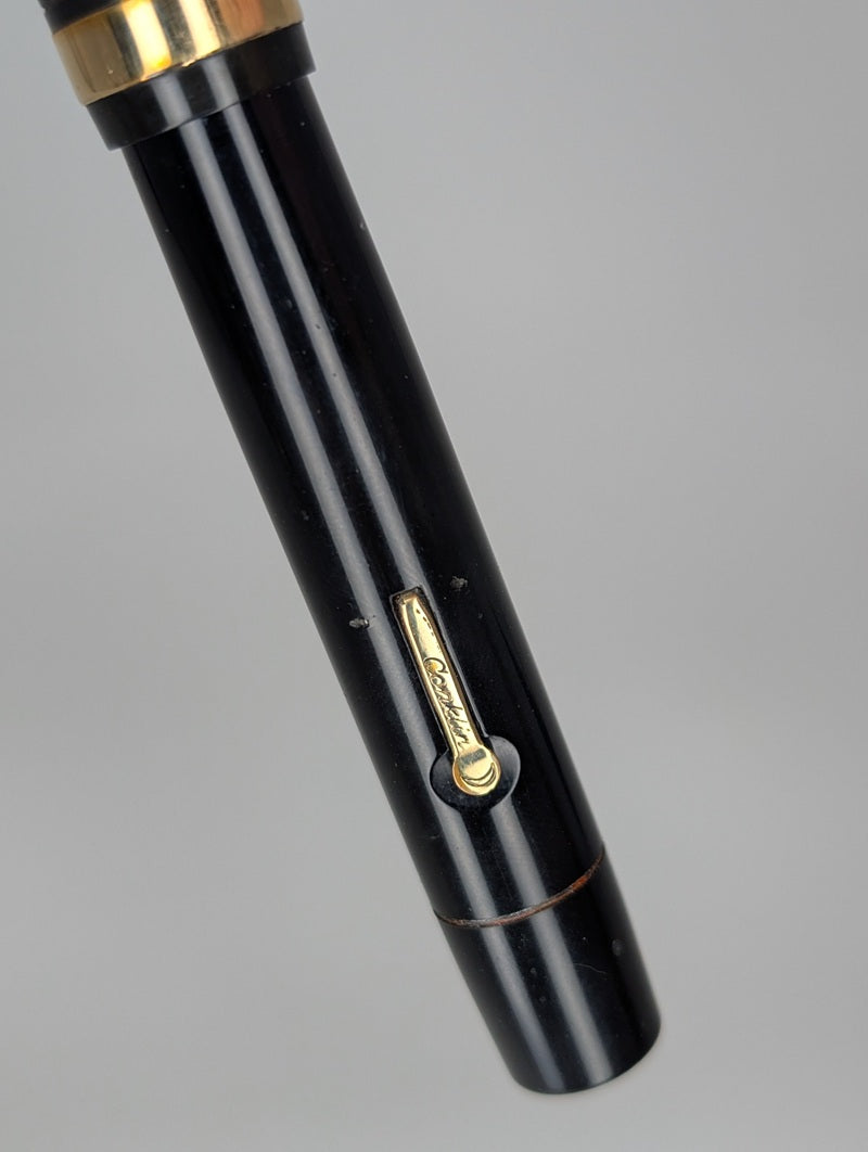 *Consignment* Conklin Senior Endura Black Fountain Pen Steel Fine Nib