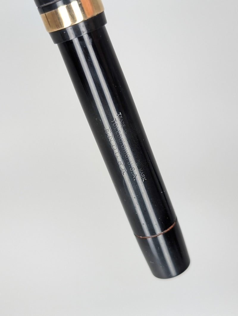 *Consignment* Conklin Senior Endura Black Fountain Pen Steel Fine Nib
