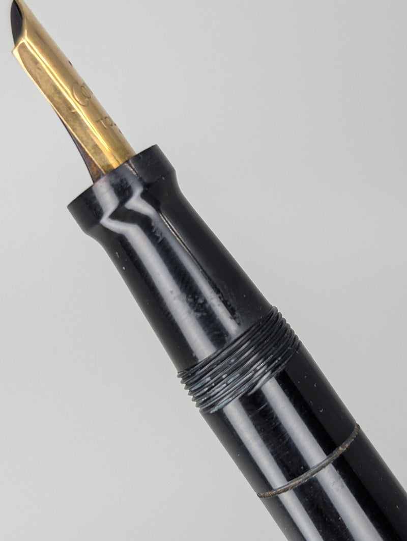 *Consignment* Conklin Senior Endura Black Fountain Pen Steel Fine Nib