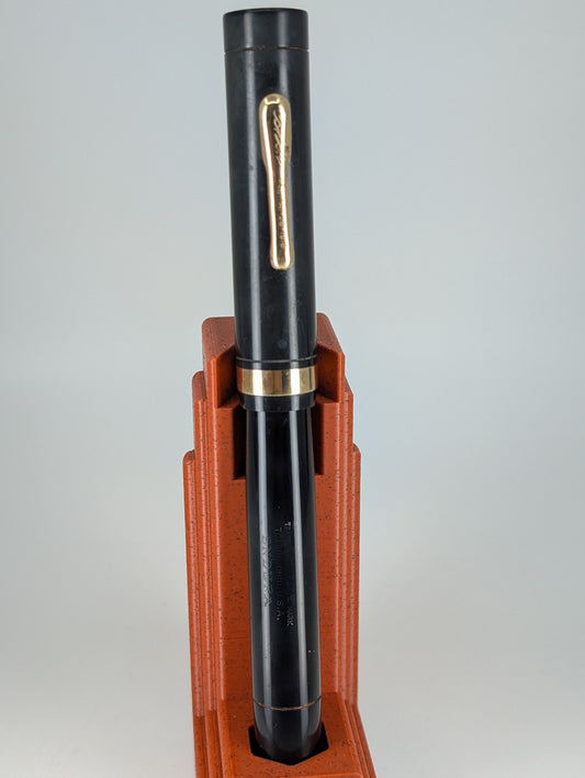 *Consignment* Conklin Senior Endura Black Fountain Pen Steel Fine Nib